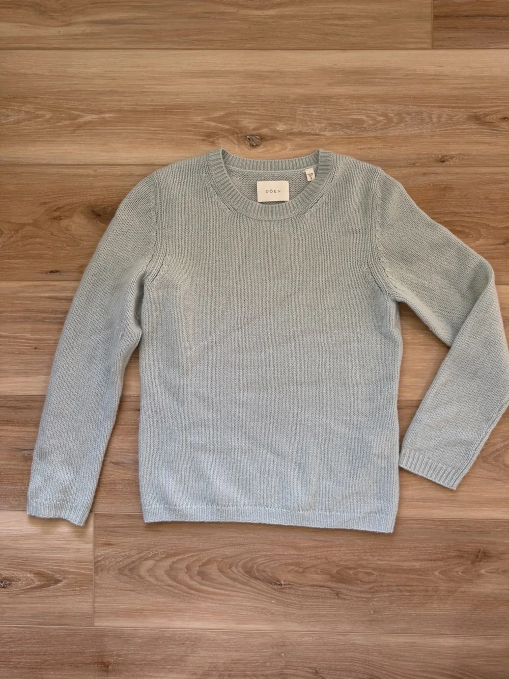 Doen Pale Blue Crewneck Sweater - Picture 1 of 10